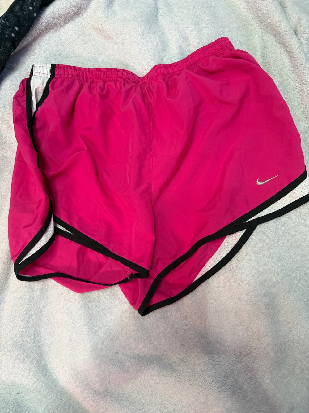 Nike Women's Hot Pink Athletic Shorts with Black Trim